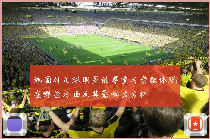 韩国对足球明星的尊重与崇敬体现在哪些方面及其影响力分析